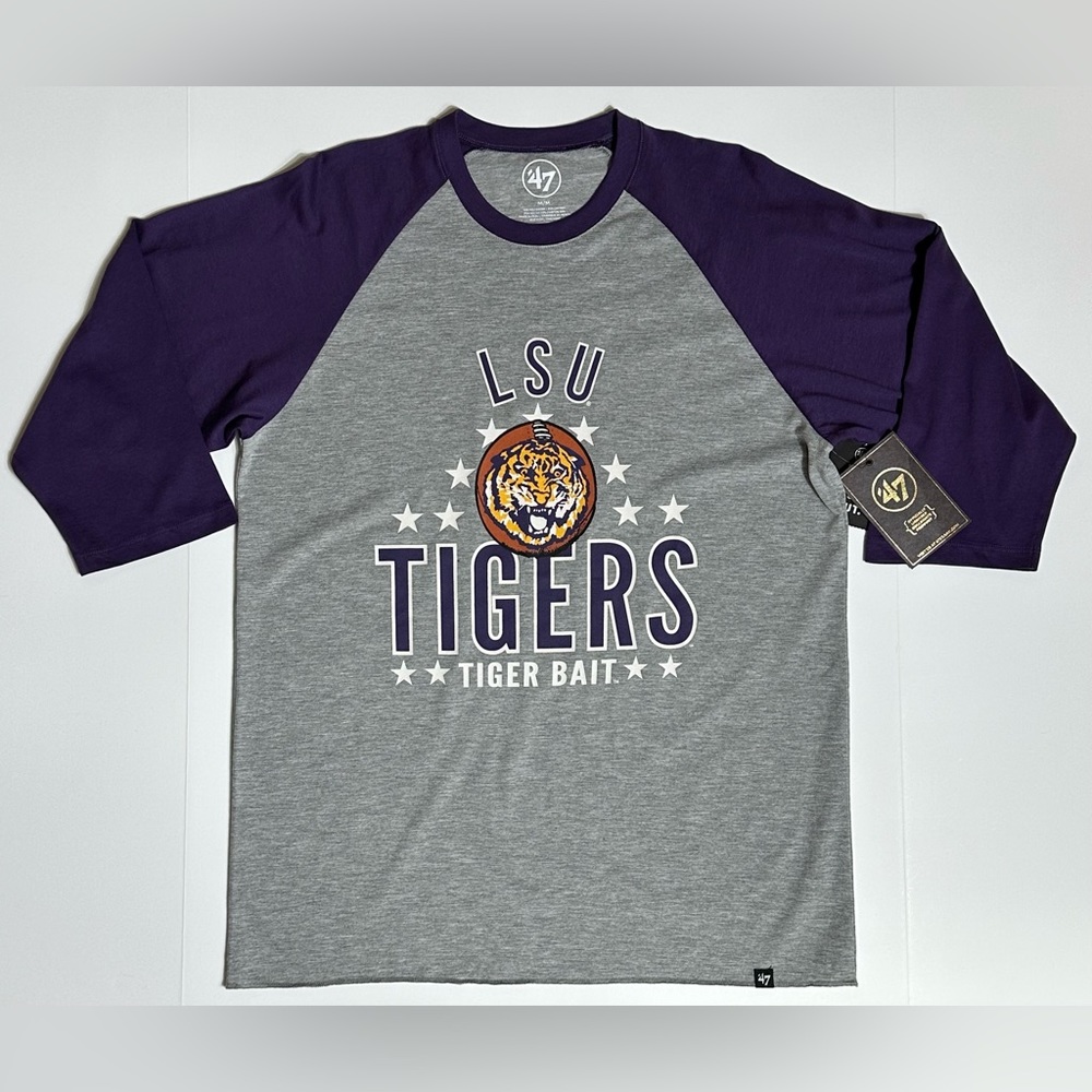 NWT LSU Tigers 3/4 Length Sleeve T Shirt- Medium